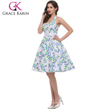 Grace Karin Sexy Halter Coton Femme à bas prix Swing 50s Vintage Dress CL6075-14 #